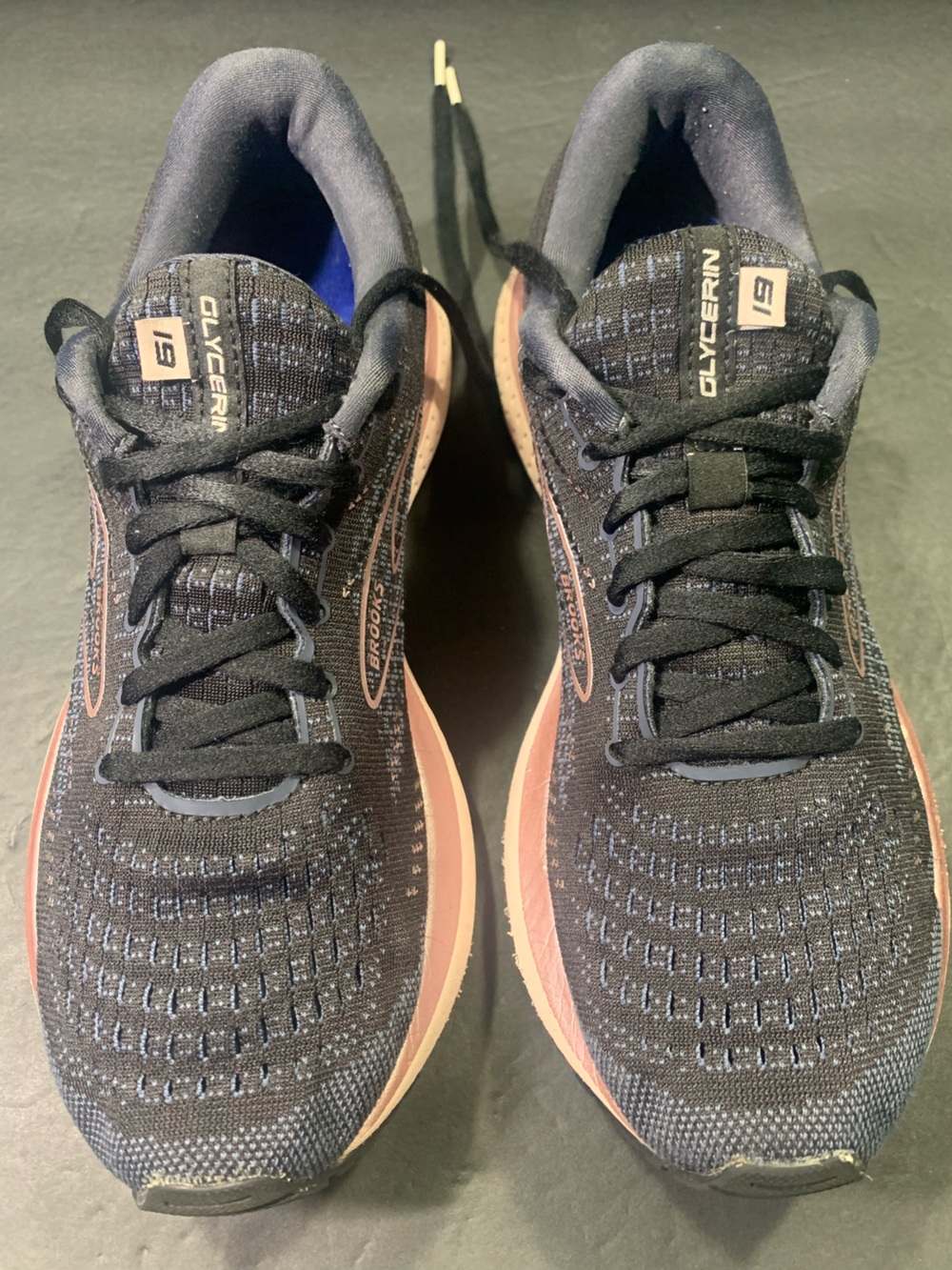 Brooks Glycerin 19 Women’s Black Blue Pink Running Walking Sneakers Shoe Size-10 - Picture 3 of 10